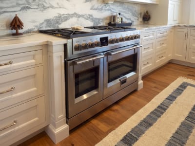 Stove in kitchen